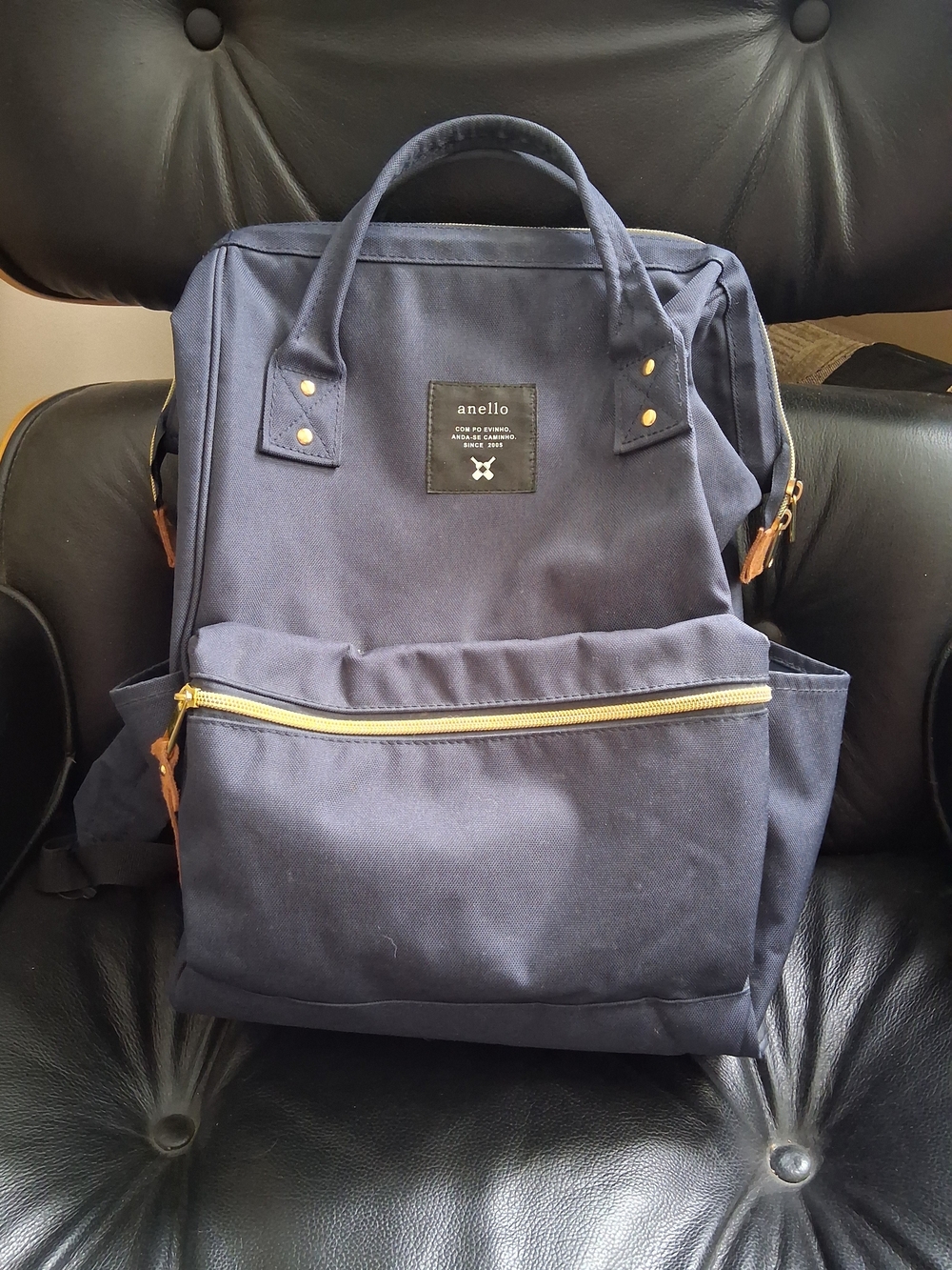 Anello Classic Canvas Backpack – Navy Blue